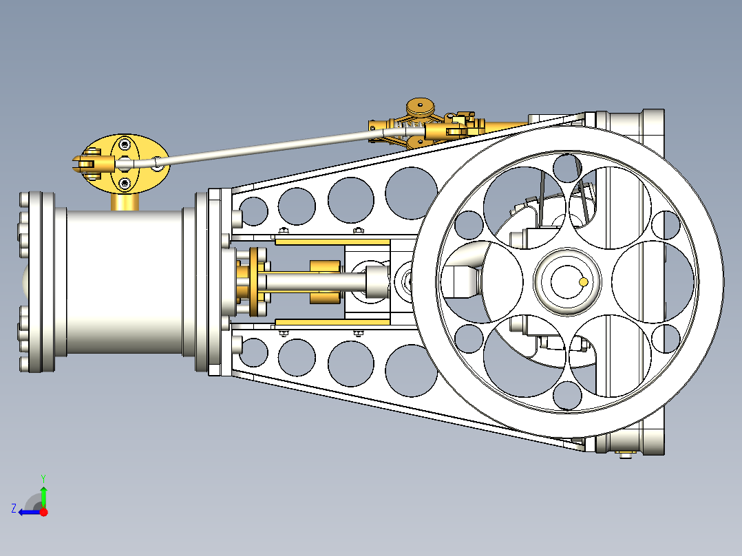 蒸汽机steam-engine-model-reconstruction-1833-模型格式为 stp右视图