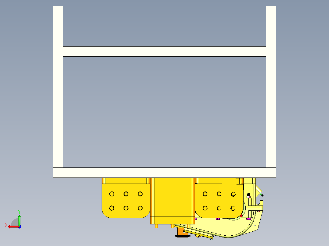 校直机模型后视图