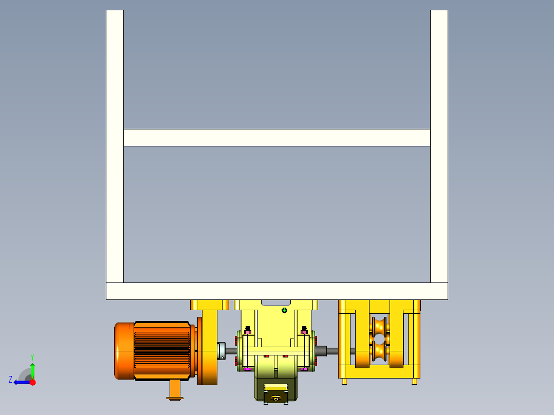 校直机模型右视图