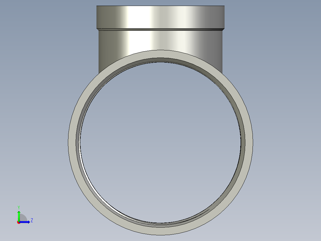 螺纹管三通-异径 DN80-DN50左视图