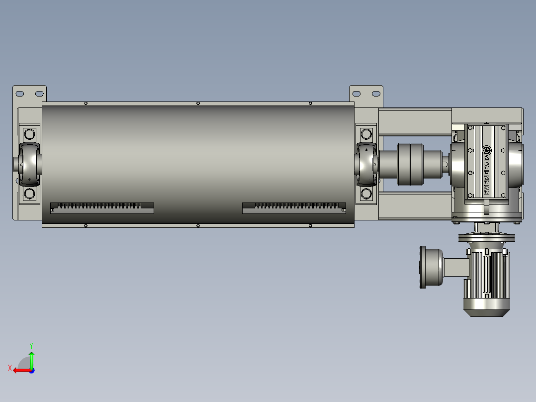 矿用电动卷扬机起重工具后视图