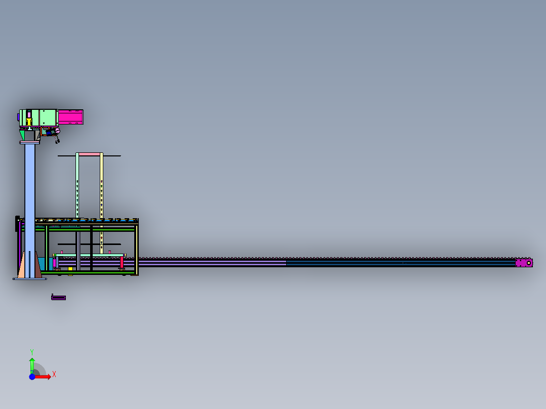 面板承载搬运设备前视图