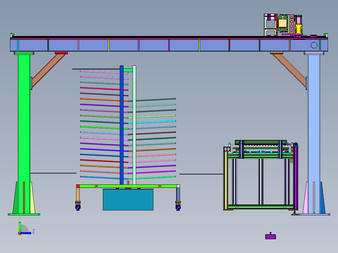 面板承载搬运设备左视图