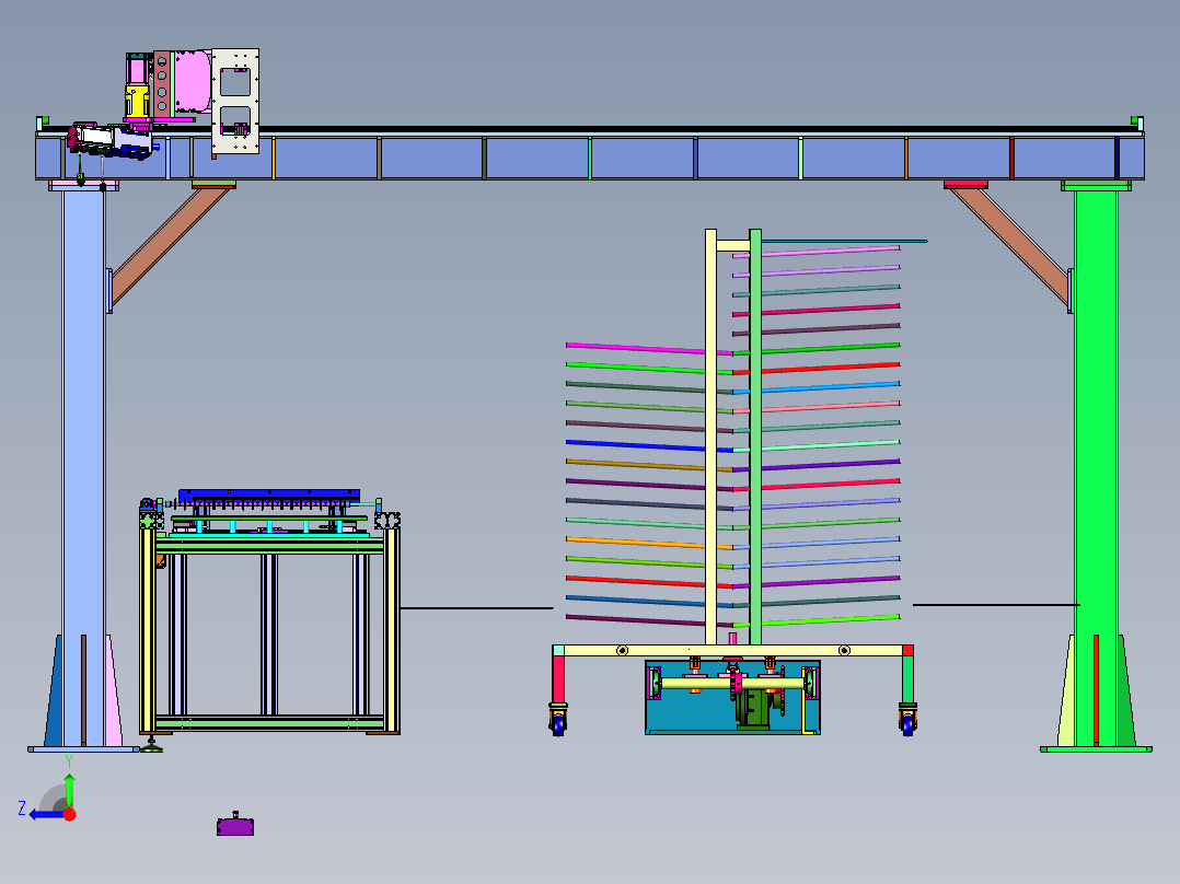 面板承载搬运设备右视图
