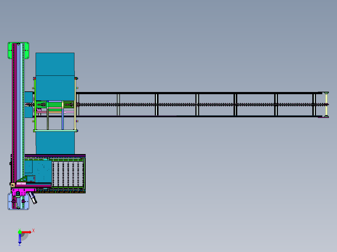 面板承载搬运设备俯视图