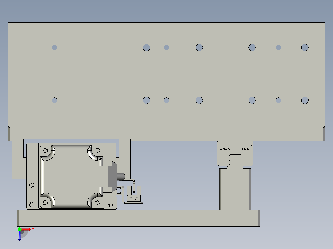 激光打码机构A402俯视图