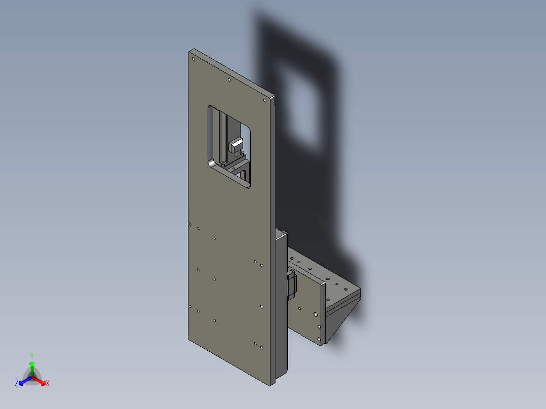 激光打码机构A402正等轴测图