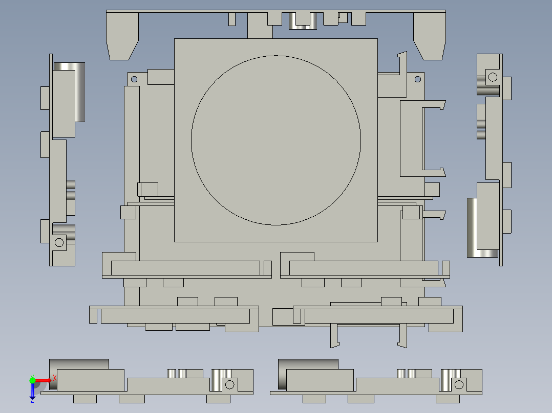 驱动板盒子俯视图