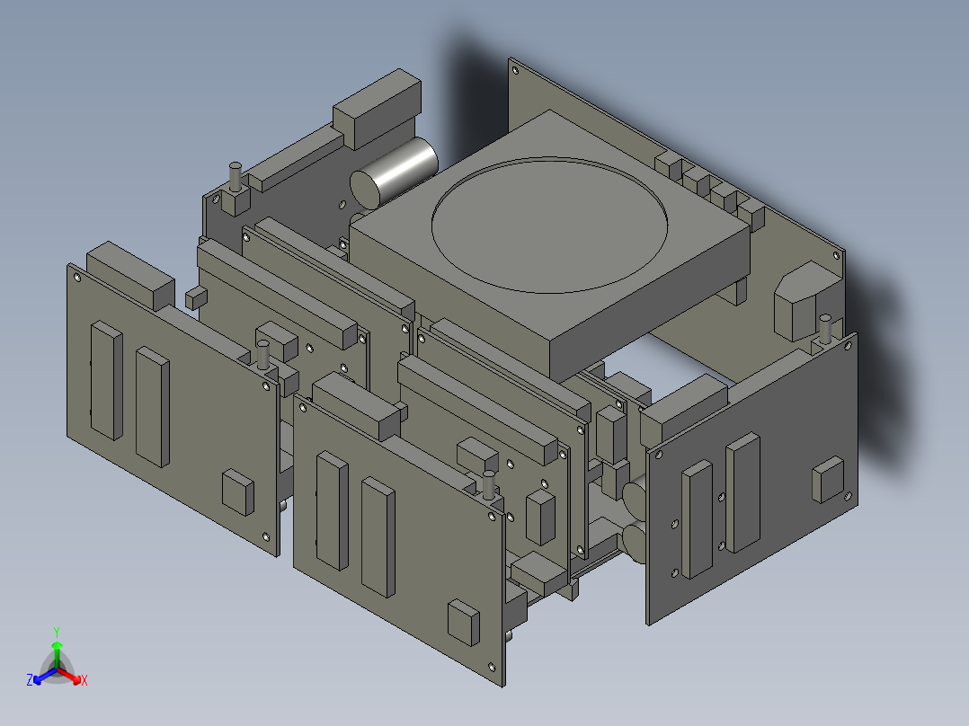 驱动板盒子正等轴测图