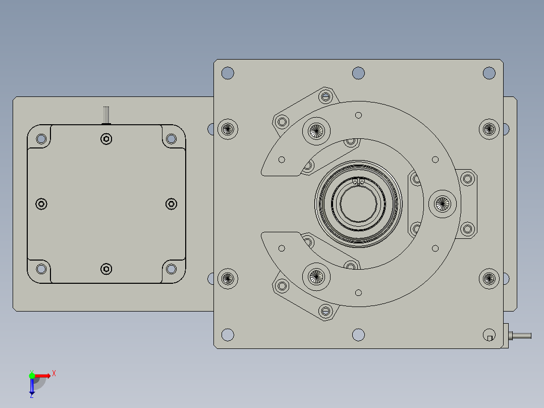 TRD899MINI-113-00卷盘料仓顶料组件俯视图