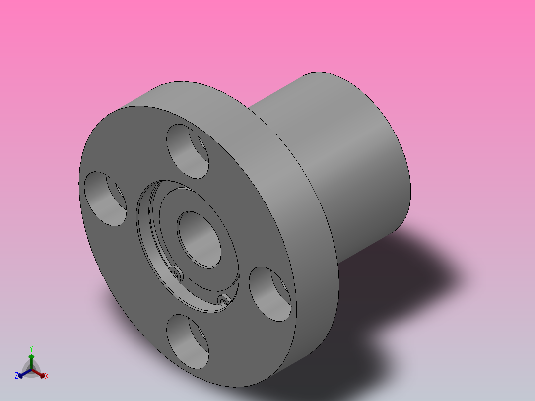 带挡圈双轴承L尺寸指定型轴承座组件_BRDLDF-69-8-2Z-30-A主视图