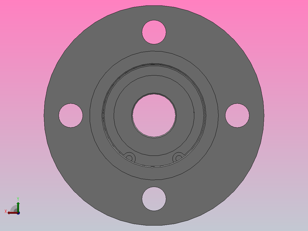带挡圈双轴承L尺寸指定型轴承座组件_BRDLDF-69-8-2Z-30-A后视图
