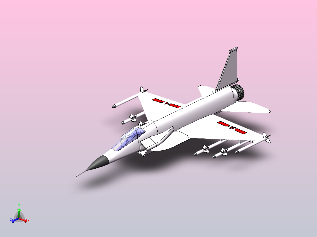 枭龙战斗机主视图