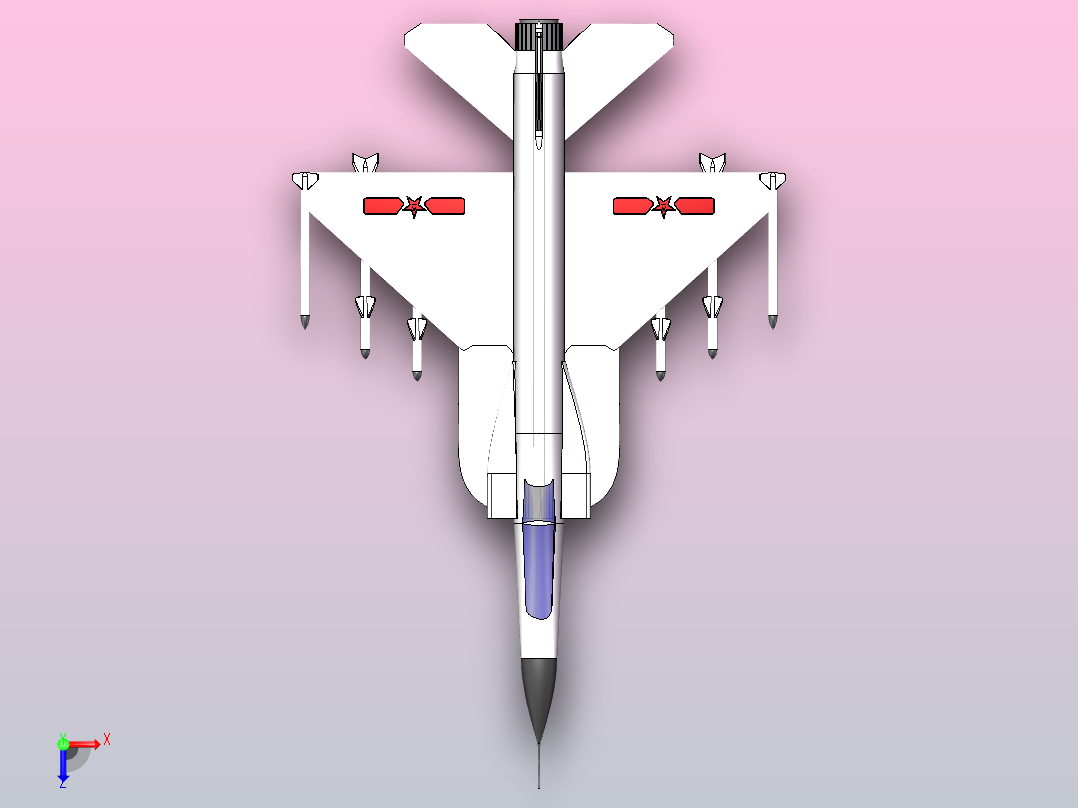 枭龙战斗机俯视图