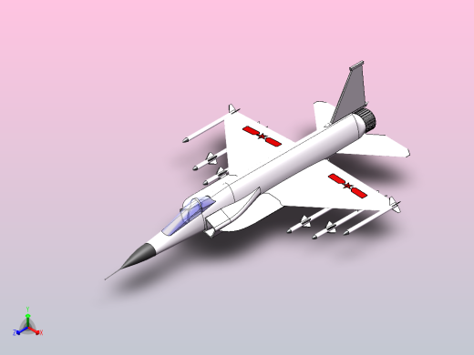 枭龙战斗机正等轴测缩略图