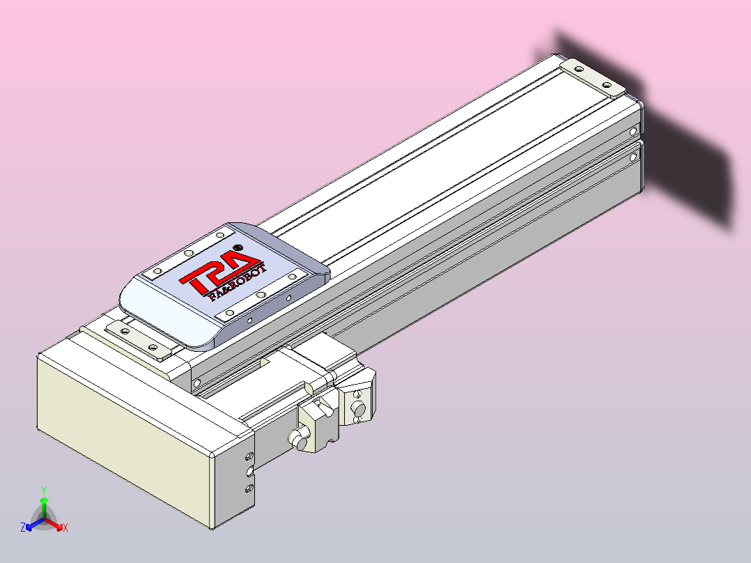 滚珠丝杠直线轴带导轨全封闭TPA-HCR-65S-1610C-L200-MR-Y-P10-N3主视图