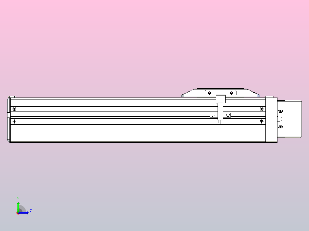 滚珠丝杠直线轴带导轨全封闭TPA-HCR-65S-1610C-L200-MR-Y-P10-N3左视图