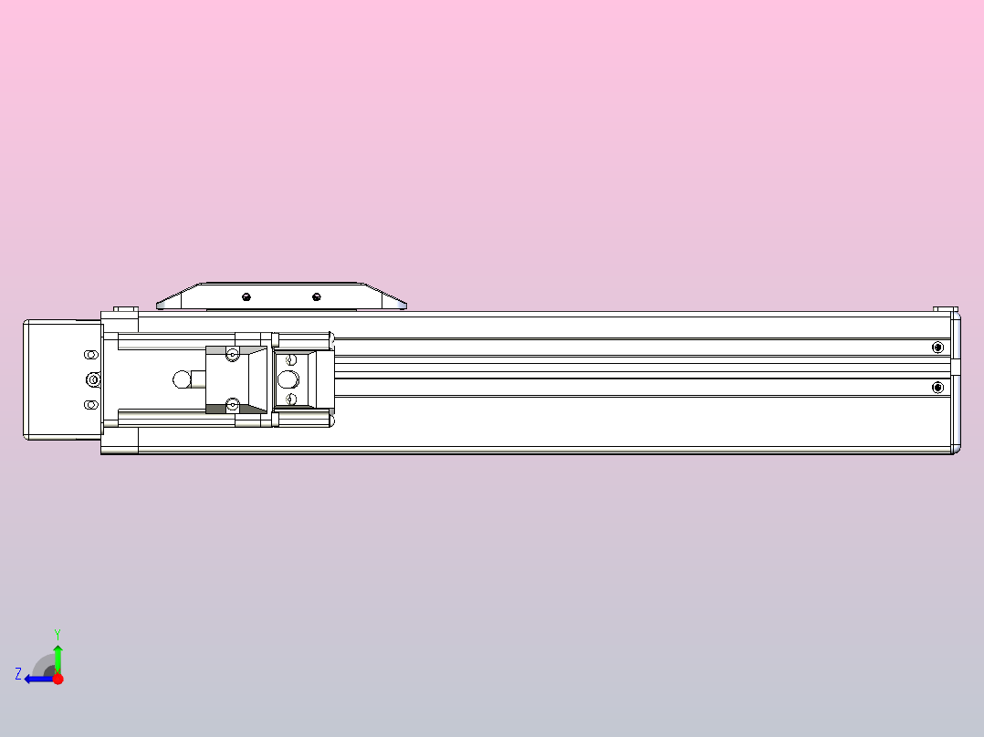 滚珠丝杠直线轴带导轨全封闭TPA-HCR-65S-1610C-L200-MR-Y-P10-N3右视图