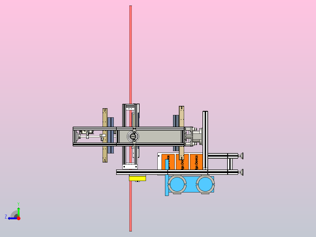 钢丝绳缺陷在线检测模组右视图