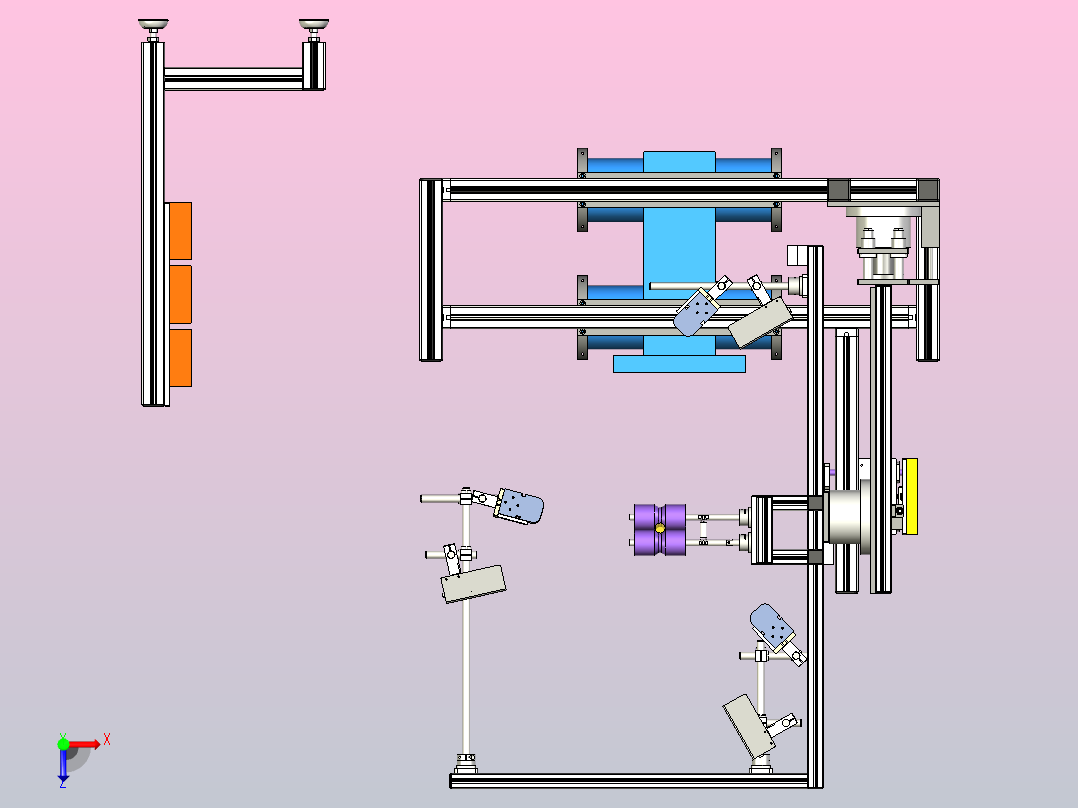 钢丝绳缺陷在线检测模组俯视图