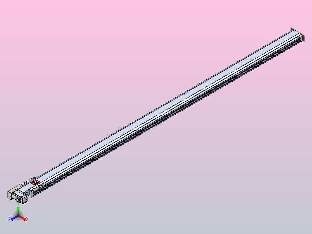 皮带直线轴半封闭可选导轨TPA-HNB-120D-110-L2900-ML-Y-P40-N3主视图