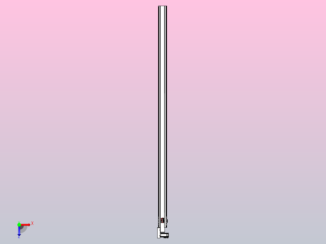 皮带直线轴半封闭可选导轨TPA-HNB-120D-110-L2900-ML-Y-P40-N3俯视图