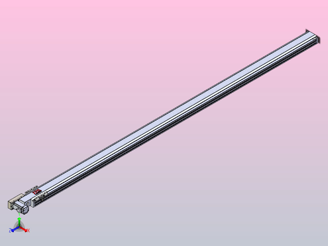 皮带直线轴半封闭可选导轨TPA-HNB-120D-110-L2900-ML-Y-P40-N3正等轴测图