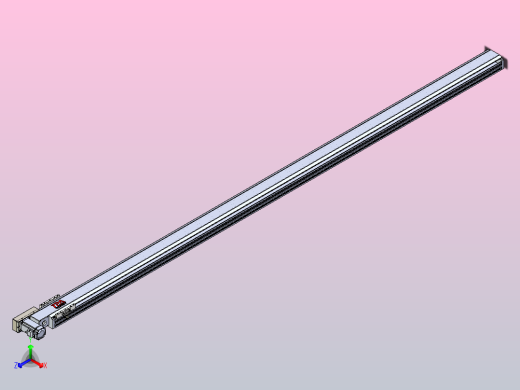 皮带直线轴半封闭可选导轨TPA-HNB-120D-110-L2900-ML-Y-P40-N3正等轴测缩略图