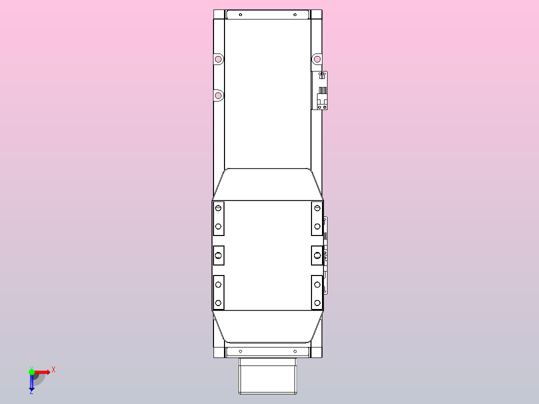 滚珠丝杠直线轴内置导轨TPA-GCR-150-2010C-L200-MP-M75-N3俯视图