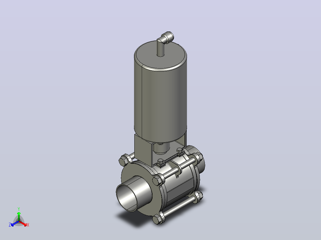 IQQ-08气动焊式球阀[IQQ-08-2.5s]主视图