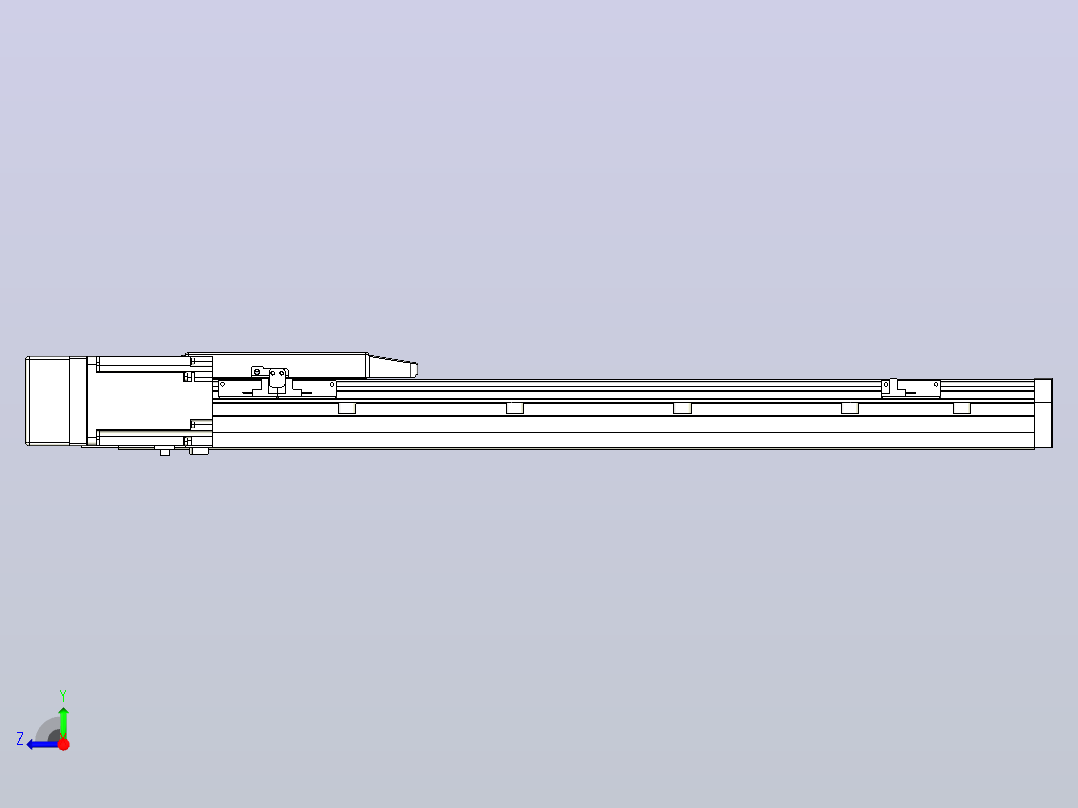 滚珠丝杠直线轴内置导轨TPA-GCR-170-2510C-L550-ML-M75-N3右视图