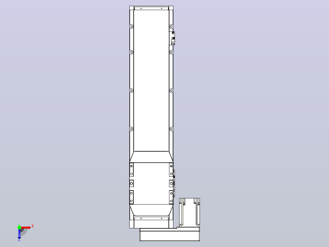 滚珠丝杠直线轴内置导轨TPA-GCR-170-2510C-L550-ML-M75-N3俯视图