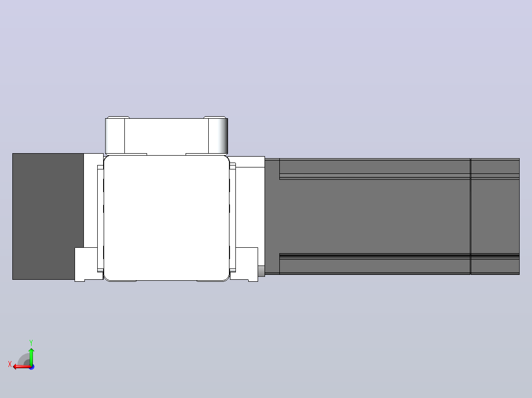DMEB65-LBCR欧规同步带模组直线模组（电机左后折）[DMEB65-L15S350-DT400-C2U-LBCR]后视图