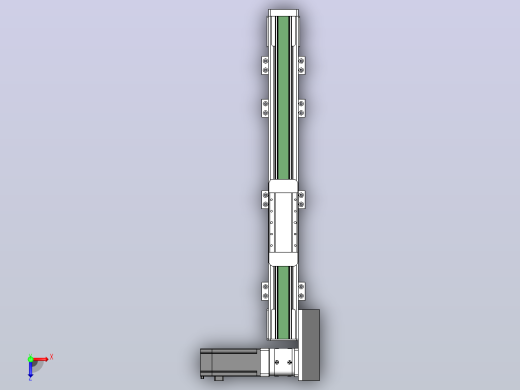 DMEB65-LBCR欧规同步带模组直线模组（电机左后折）[DMEB65-L15S350-DT400-C2U-LBCR]俯视缩略图