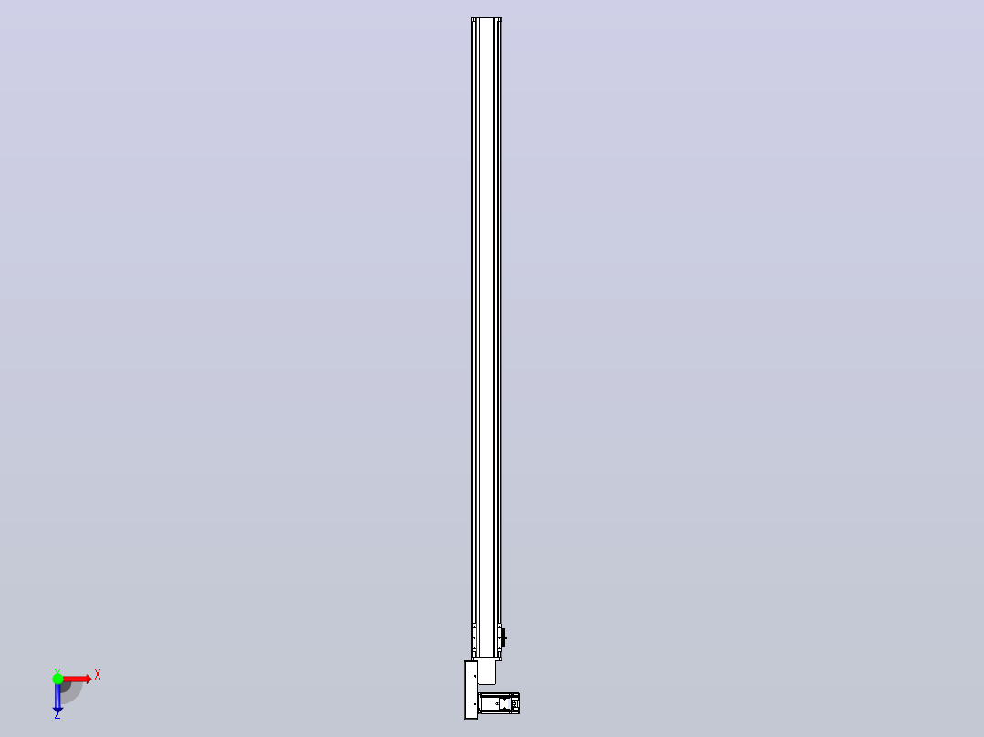皮带直线轴半封闭可选导轨TPA-HNB-85S-90-L1650-ML-C-P20-N3俯视图