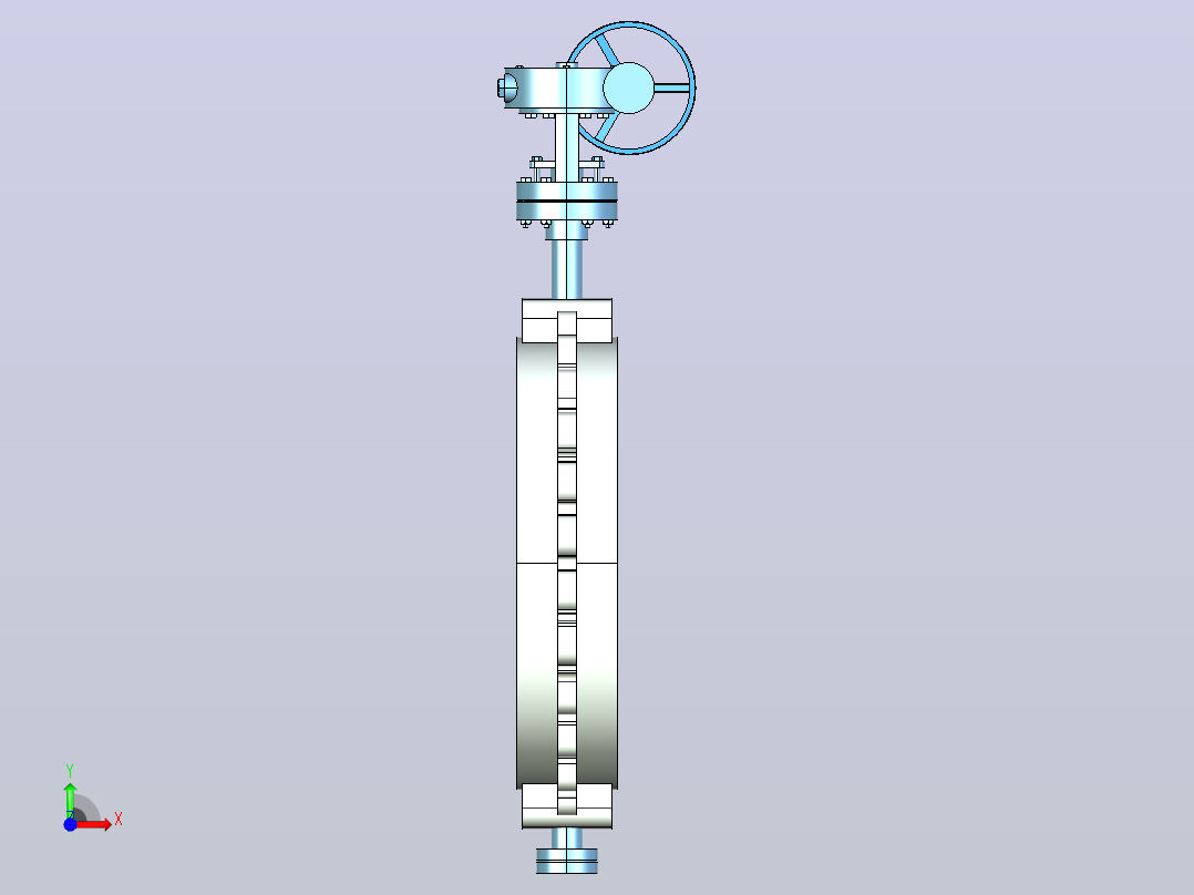 815L凸耳式美标蝶阀[API815L-24”]前视图