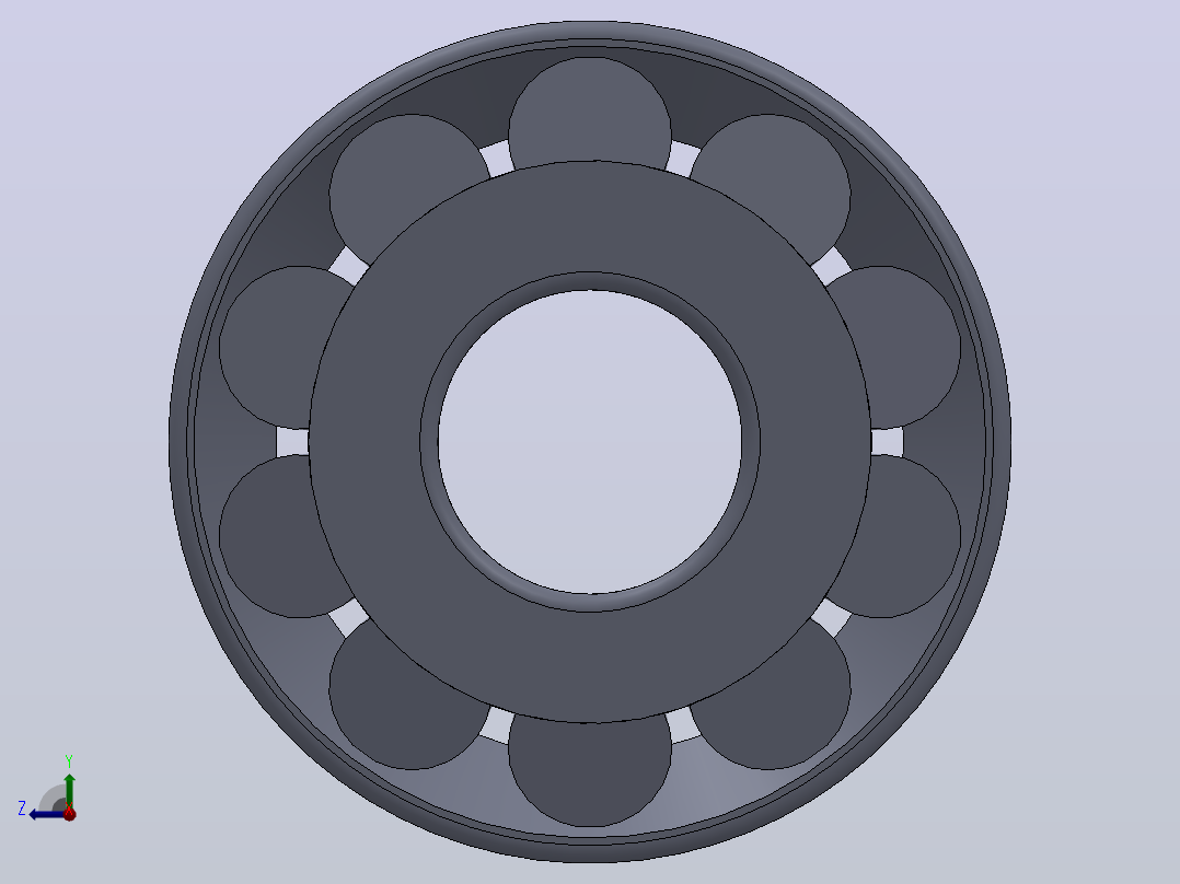 多套GBT297圆锥滚子轴承3D模型Solidworks设计右视图