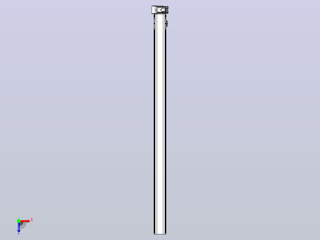 皮带直线轴半封闭可选导轨TPA-HNB-105D-90-L1650-RU-Y-P20-N3俯视图