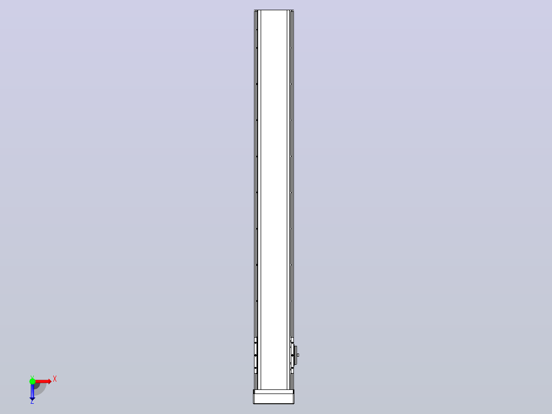 日规模组半封闭丝杆TPA-HNR-110D-1610C-L850-MP-C-P40-N3俯视图