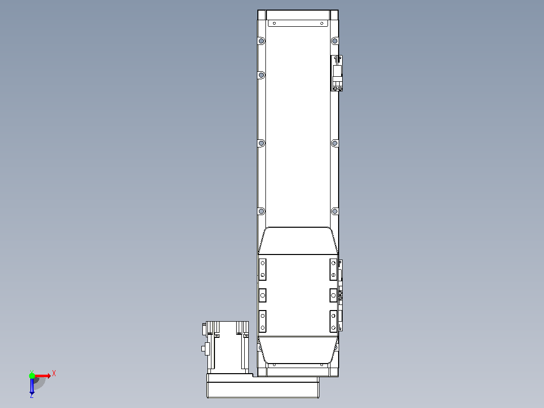 滚珠丝杠直线轴内置导轨TPA-GCR-120-1610C-L300-MR-M40-N3俯视图