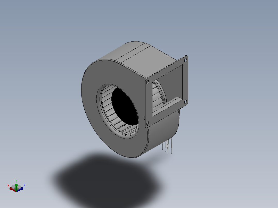 EC离心风扇 140mm[ECF140A230]正等轴测图