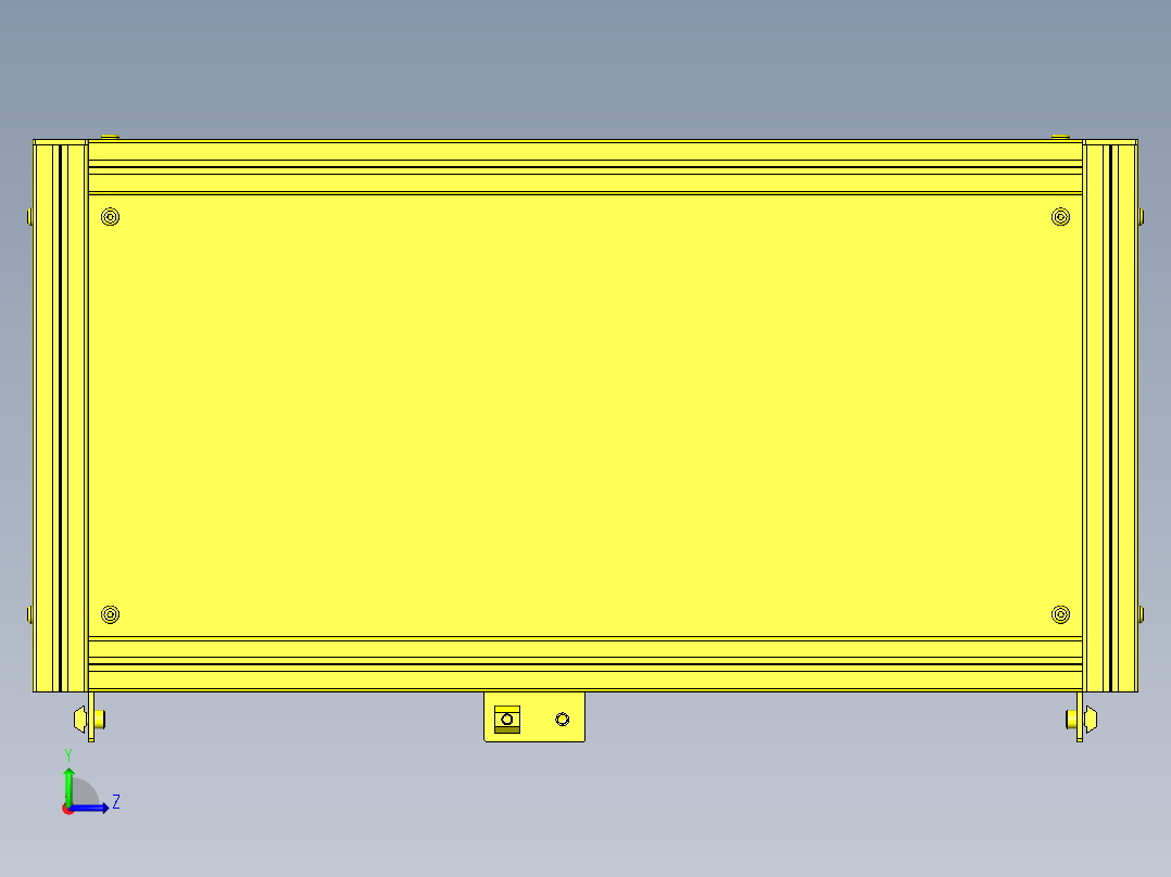 铝框保护罩分割左视图