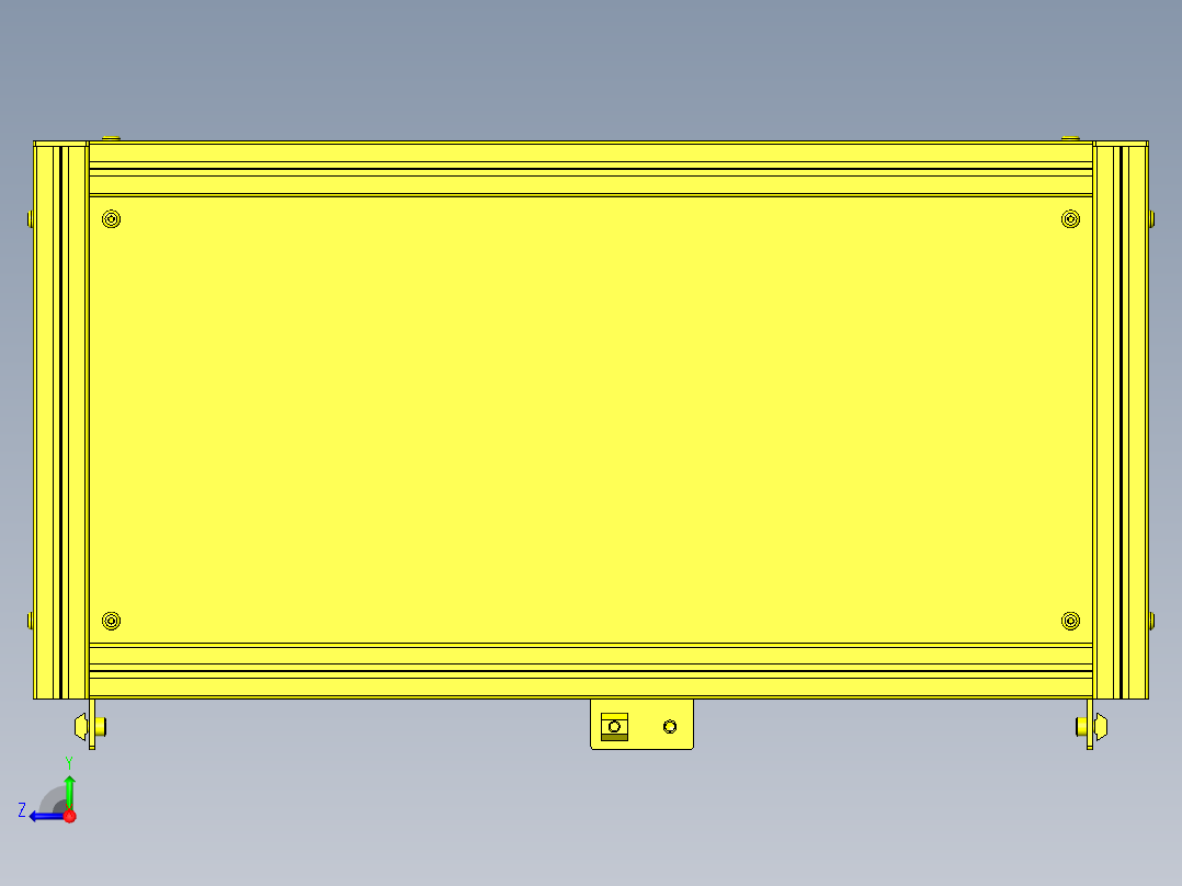 铝框保护罩分割右视图