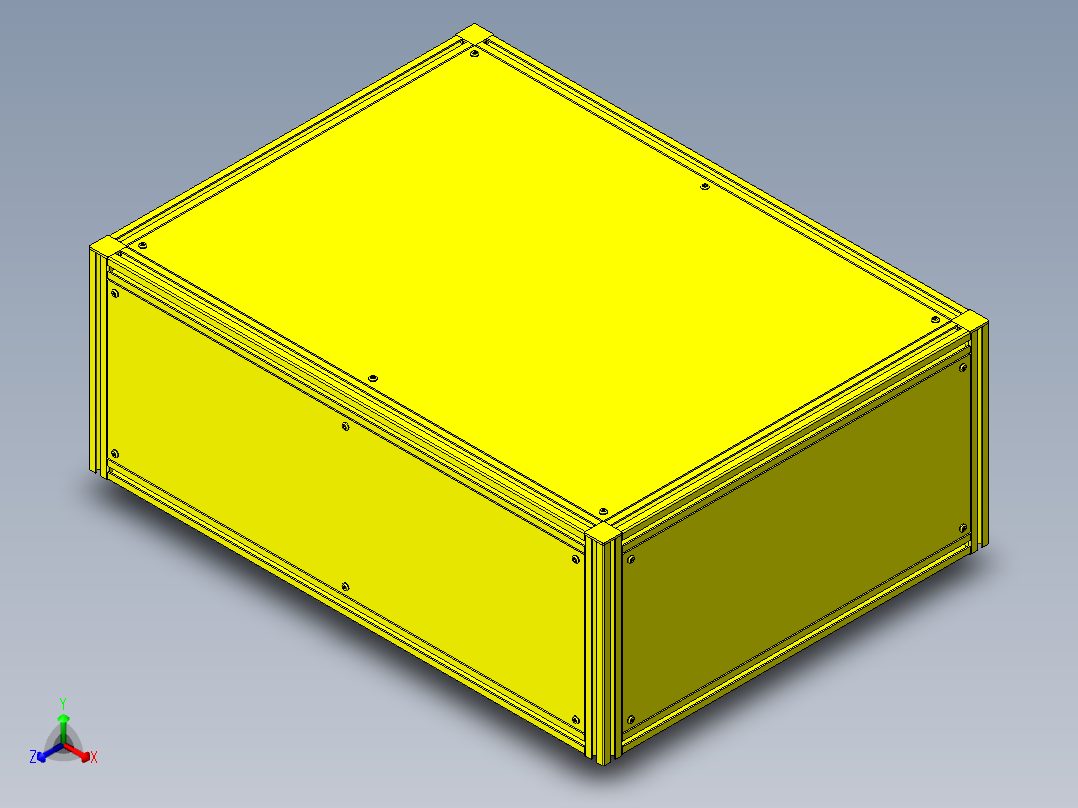 铝框保护罩分割正等轴测图