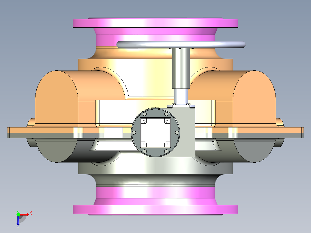 气体管线阀门俯视图