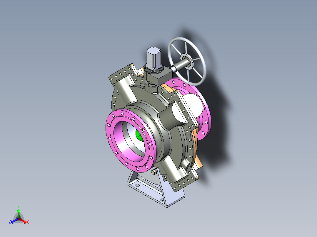 气体管线阀门正等轴测图