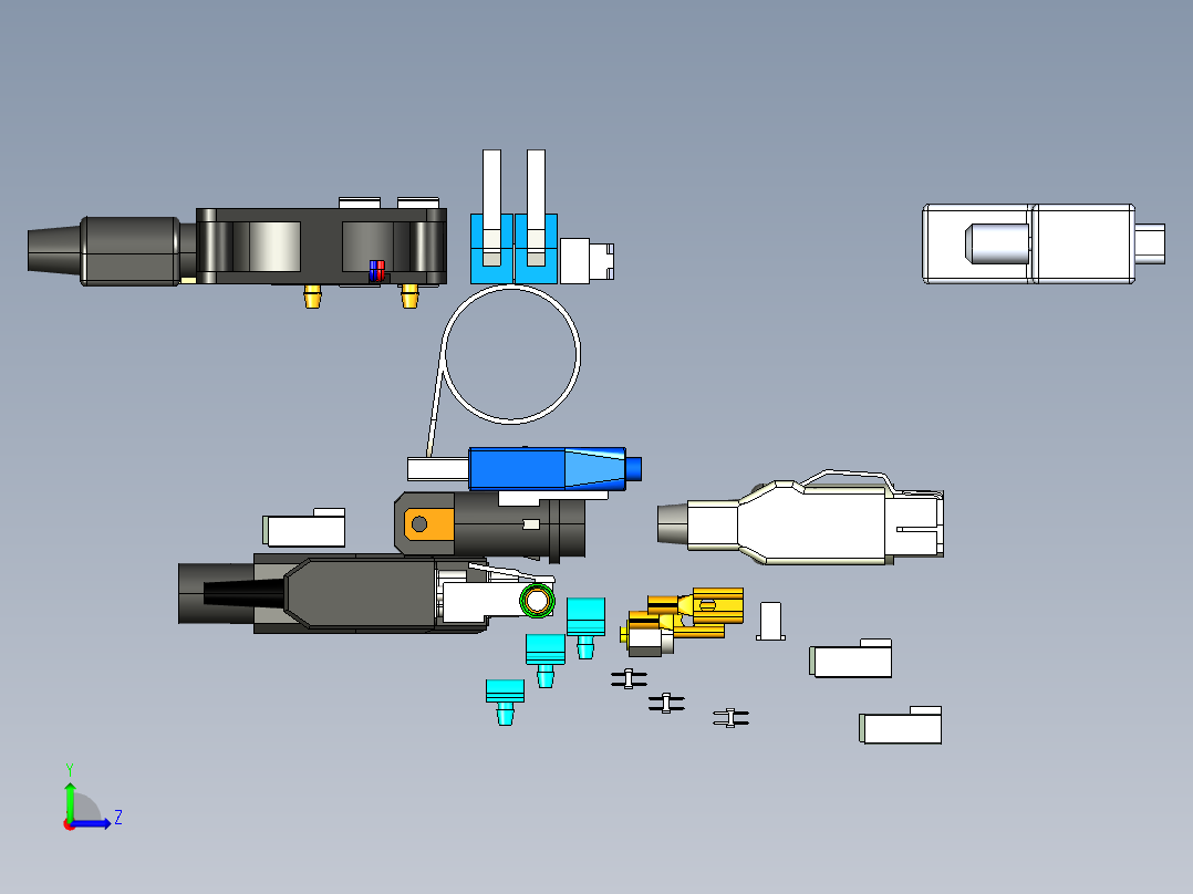 连接器 - 电气元件左视图