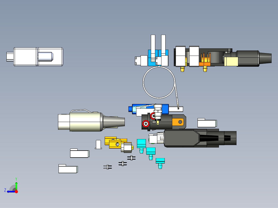 连接器 - 电气元件右视图