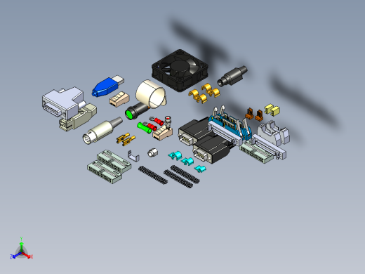 连接器 - 电气元件正等轴测缩略图