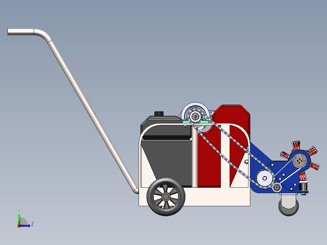 牧草收割机模型左视图